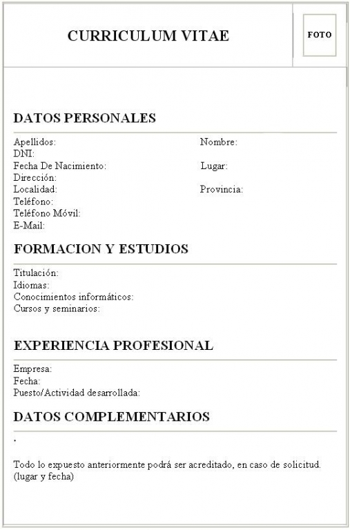 Como Hacer Un Curriculum Vitae Paso A Paso Como Hacer Un Curriculum Vitae