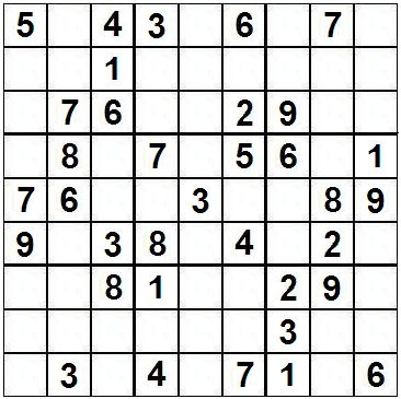 Sudoku X para imprimir nivel medio. Juego Sudoku para descargar